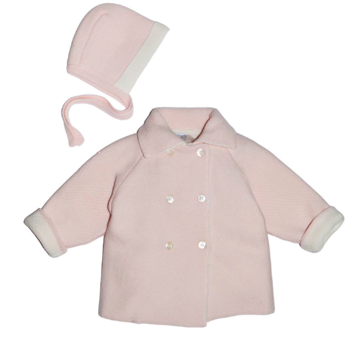 Set Cardigan & Mütze Rosa