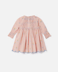 Baby Kleid mit Stickerei in Rosé