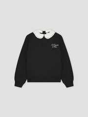 Sweatshirt mit Kragen in Schwarz