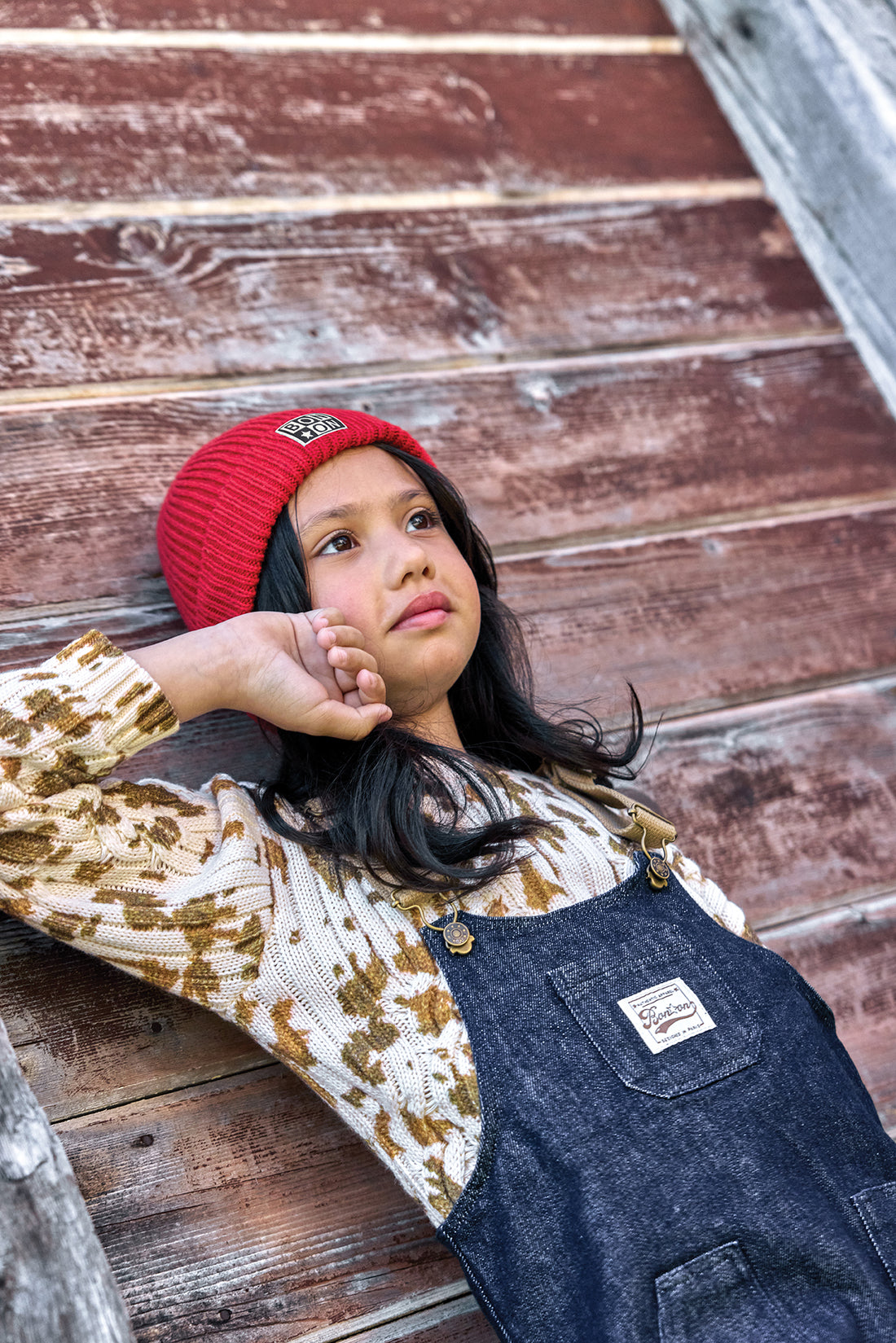 Mütze Myrtille in Rot