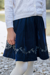 Samtrock Misia in Dunkelblau