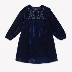 Samtkleid Daisy in Dunkelblau