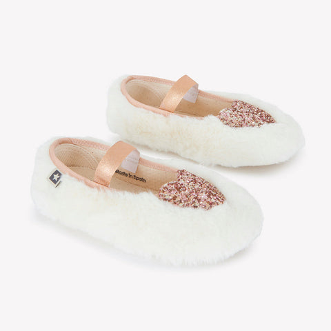 Fellschuhe Sarra in Ecru