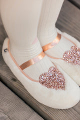 Fellschuhe Sarra in Ecru