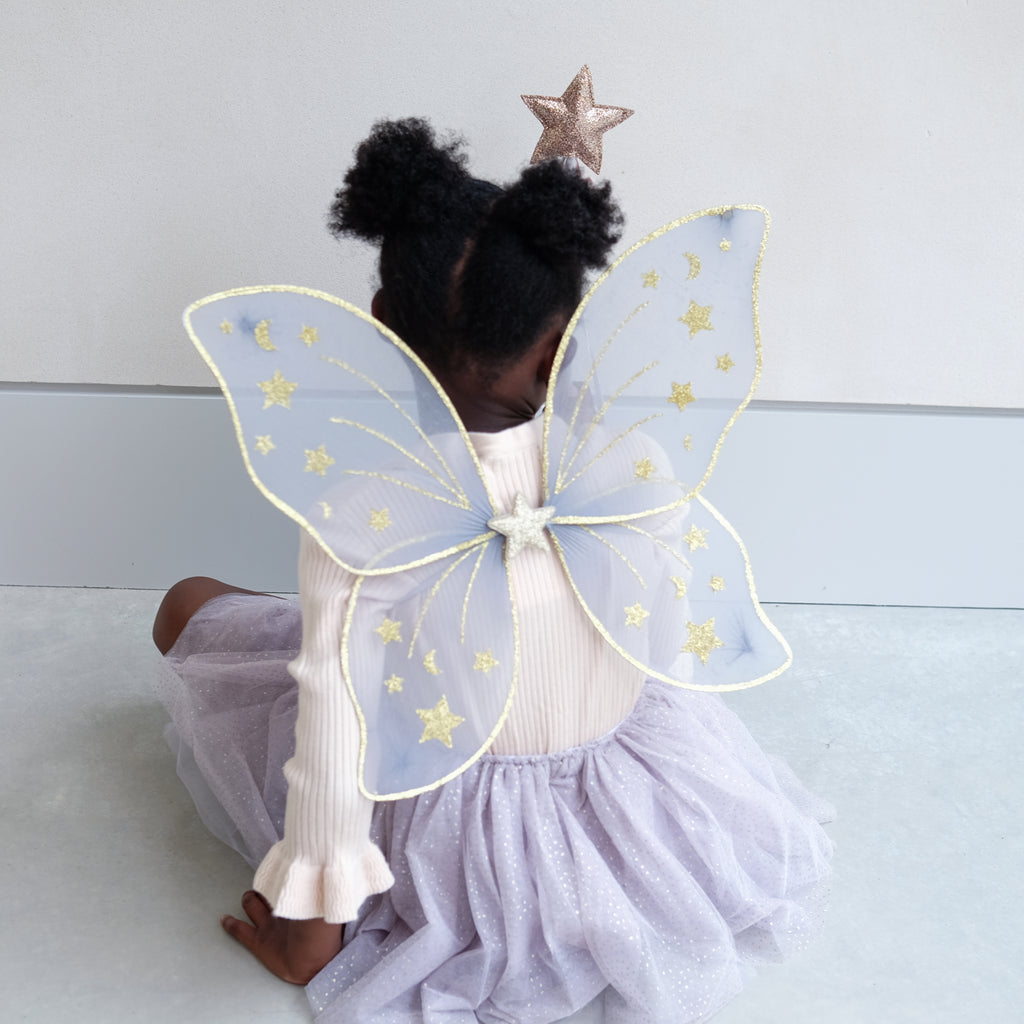 Super Starry Night Wings in Grau